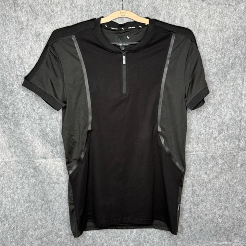 NWT Stone Falcon Men’s Black Short Sleeve Workout Shirt-‎ Sz S
